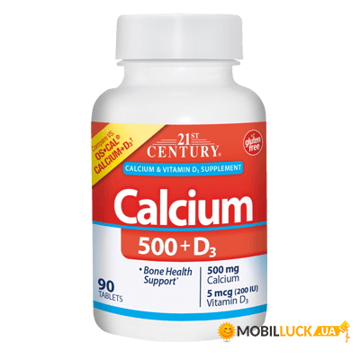  21st Century Calcium 500 + D3 90 