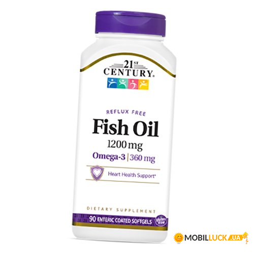 Omega 3 21st Century Fish Oil 1200 90   (67440006)