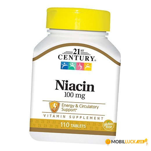  21st Century  Niacin 100 mg 110 Tablets