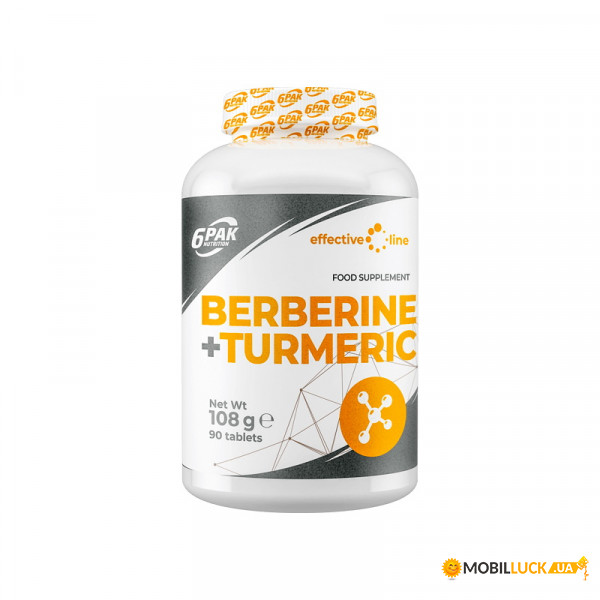    6PAK Nutrition Berberine+Turmeric 90  (CN5729)