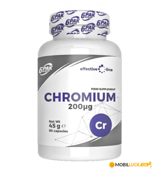  6PAK Nutrition Chromium 200 mcg 90  