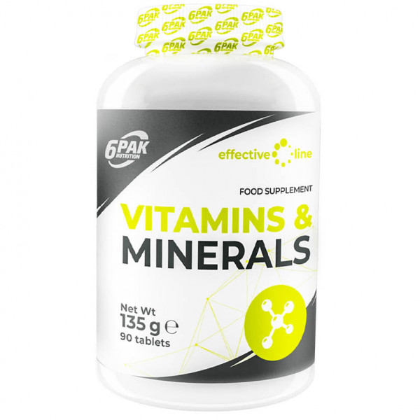 ³ 6PAK Nutrition Vitamins Minerals 90 