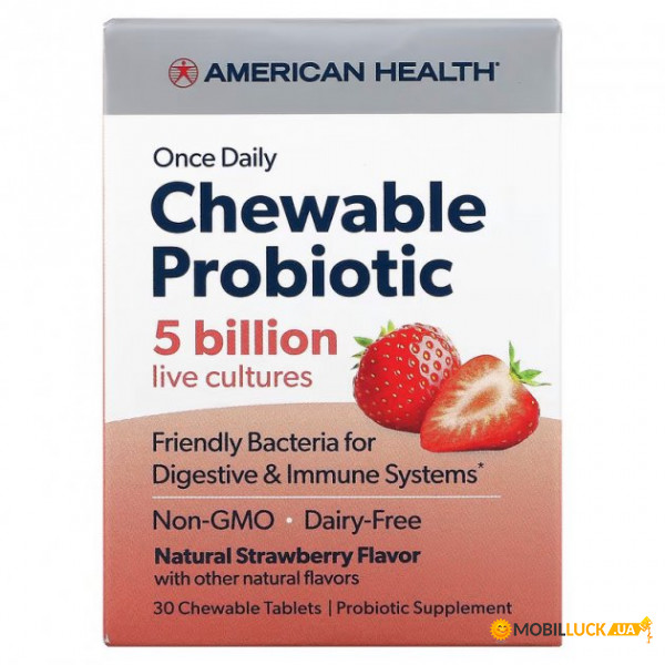    American Health (Once Daily Chewable Probiotic) 30  