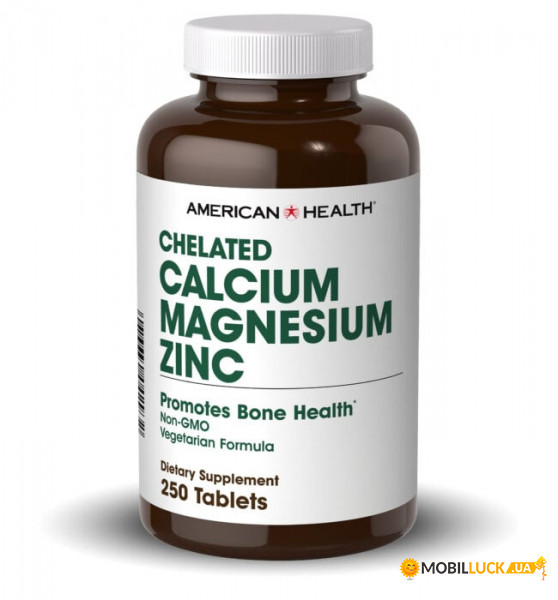 ³   American Health Chelated Calcium Magnesium Zinc 250  