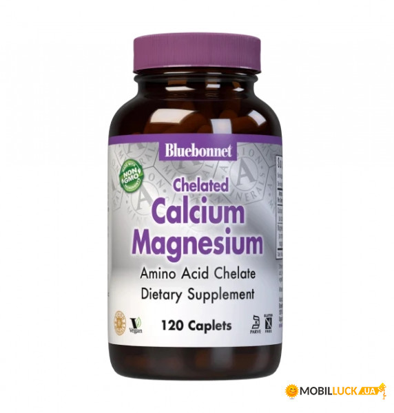  Bluebonnet Albion Chelated Calcium Magnesium 120  