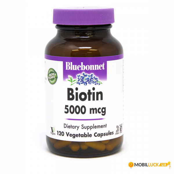 ³ Bluebonnet Biotin 5000 mg 120 