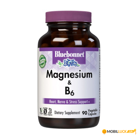  Bluebonnet Nutrition Magnesium & B6 90 veg caps