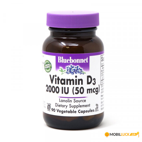    Bluebonnet Nutrition Vitamin D3 2000IU 90  