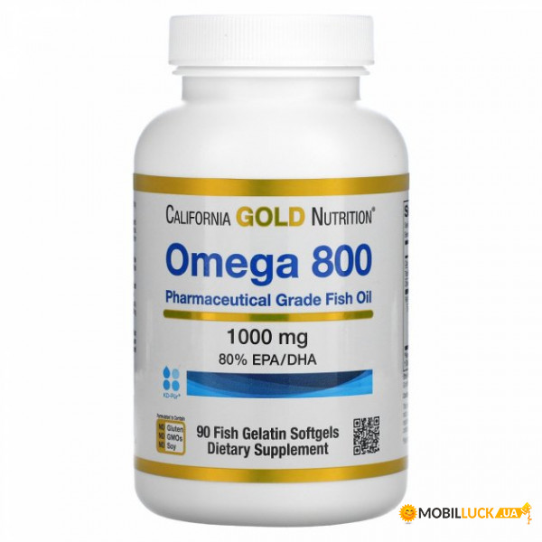  800   California Gold Nutrition (Omega 800 Fish Oil 80 EPA/DHA) 1000  30  