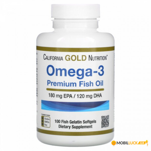 -3   - California Gold Nutrition (Omega-3 Premium Fish Oil) 100 