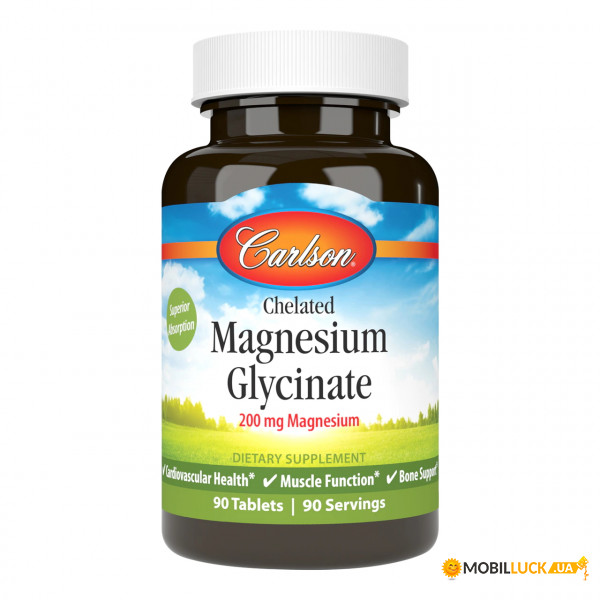  Carlson Labs Chelated Magnesium Glycinate 90  