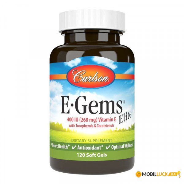  Carlson Labs E-Gems 400 IU Elite 120  