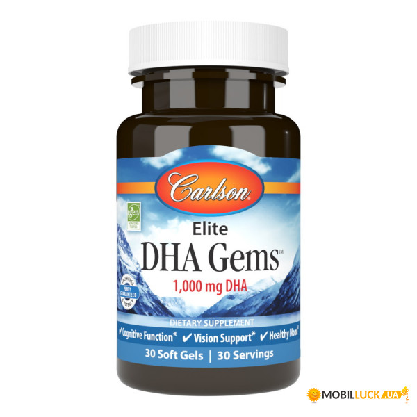  Carlson Labs Elite DHA Gems 30  