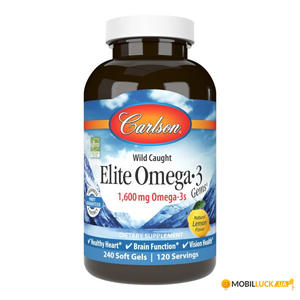   Carlson Labs Elite Omega-3 Gems 240  