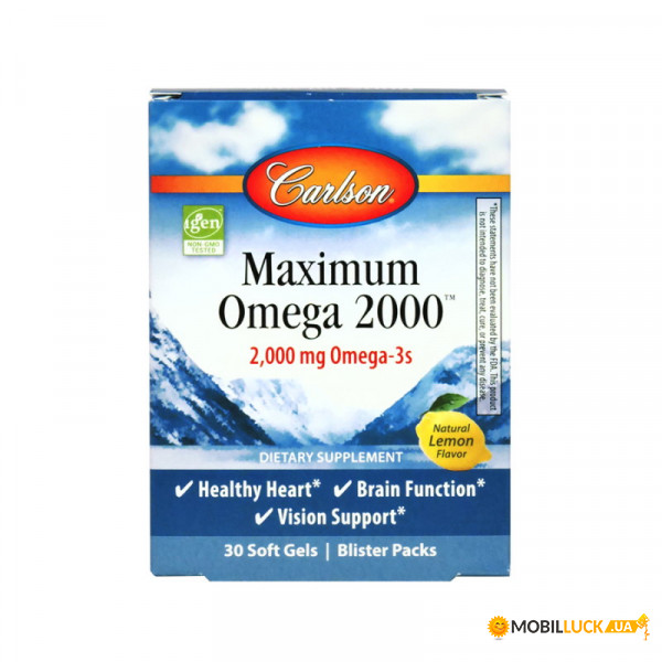   Carlson Labs Maximum Omega 2000 30  