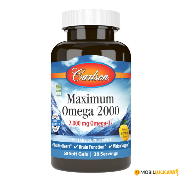   Carlson Labs Maximum Omega 2000 60  