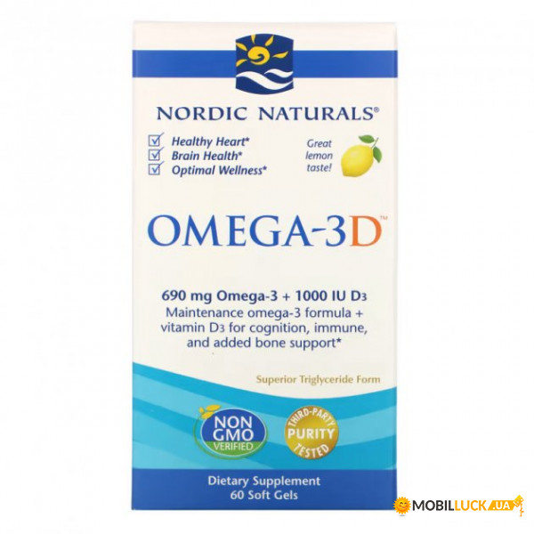   Carlson Labs Omega-3D 60  (4384304527)  