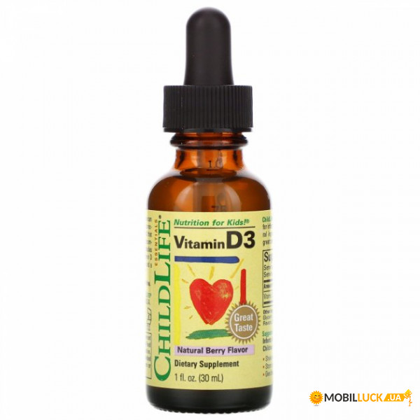 г  3    ChildLife Vitamin D3 Drops 500 ME 26,9 