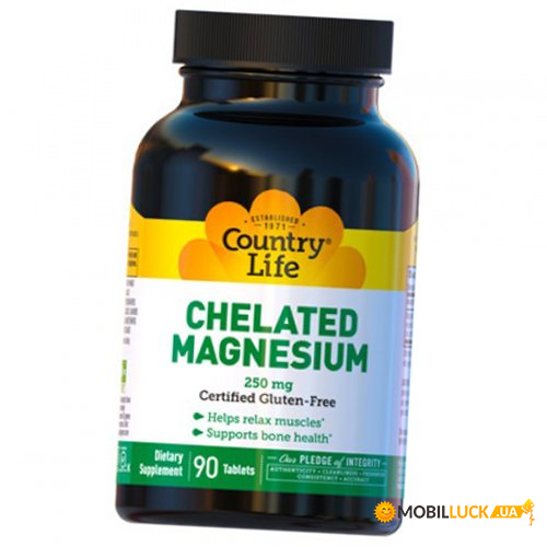   Country Life Chelated Magnesium 250 90  (36124105)