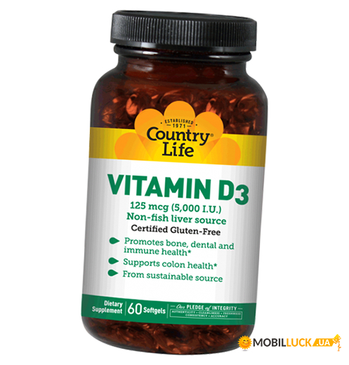  Country Life Vitamin D3 5000 60  (36124097)