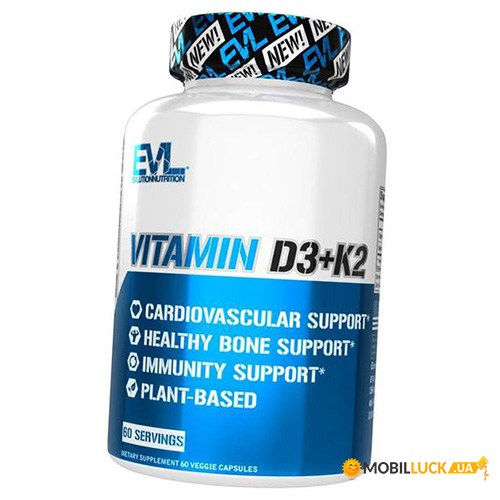  Evlution Nutrition Vitamin D3+K2 60 (36385009)