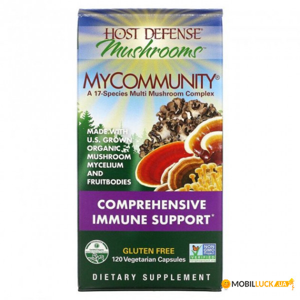 17     Fungi Perfecti (MyCommunity A 17 Species Multi Mushroom Complex) 120   (FPI-03813)