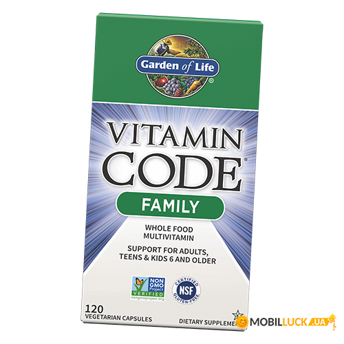  Garden of Life Vitamin Code Family Multivitamin 120 (36473004)