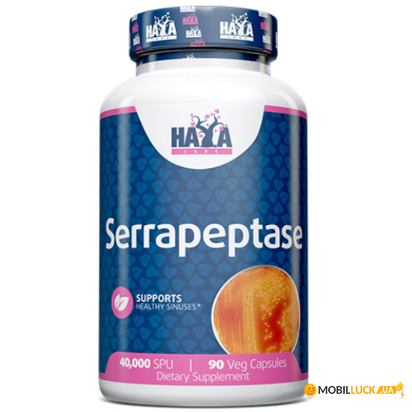  Haya Labs Serrapeptase 40000 SPU 90  