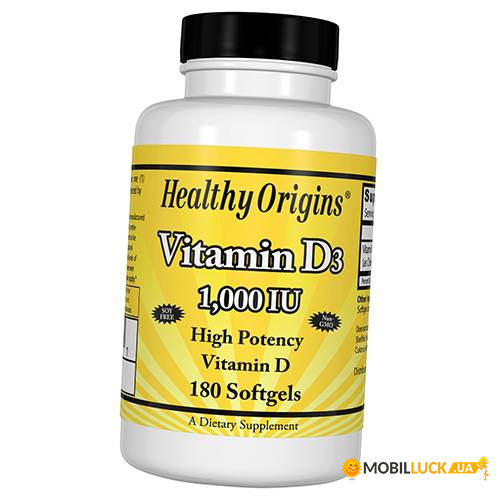  Healthy Origins Vitamin D3 1000 180 (36354017)