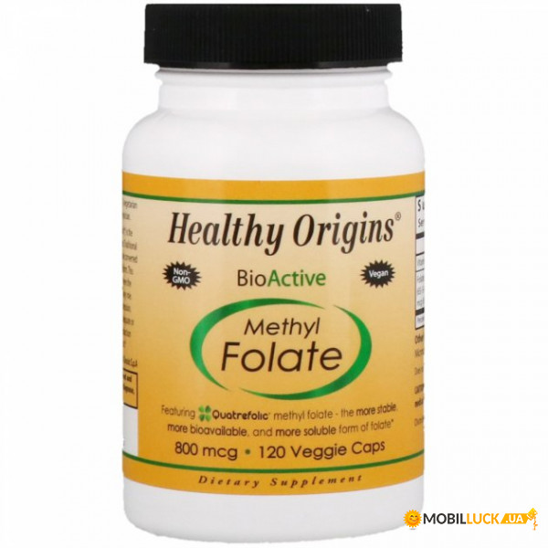  , Methyl Folate, Healthy Origins, 800 , 120  