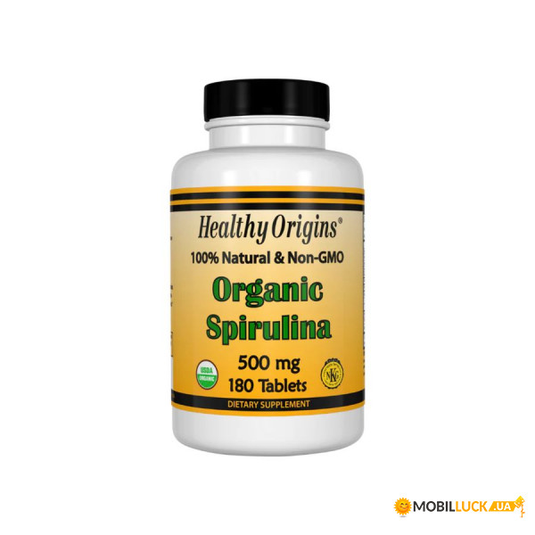  Healthy Origins Spirulina Organic 500 mg 180  