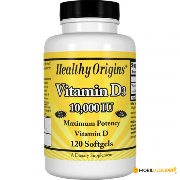    Healthy Origins Vitamin D3 10000 IU 120  