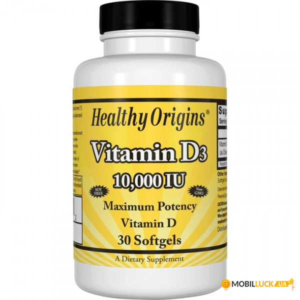    Healthy Origins Vitamin D3 10000 IU 30  