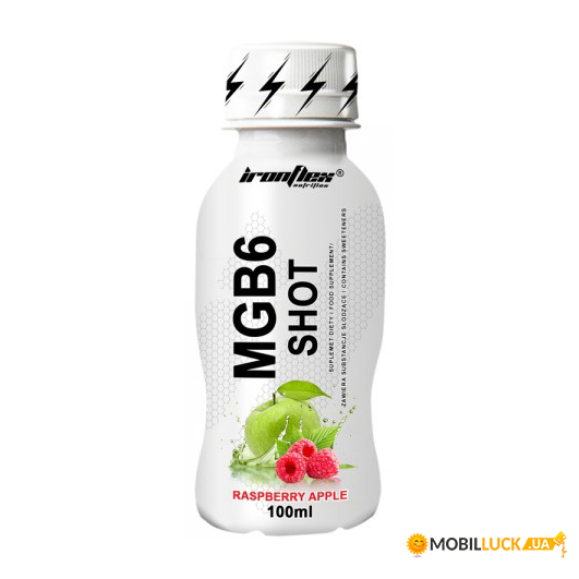  IronFlex MgB6 Shot 100 ml raspberry apple