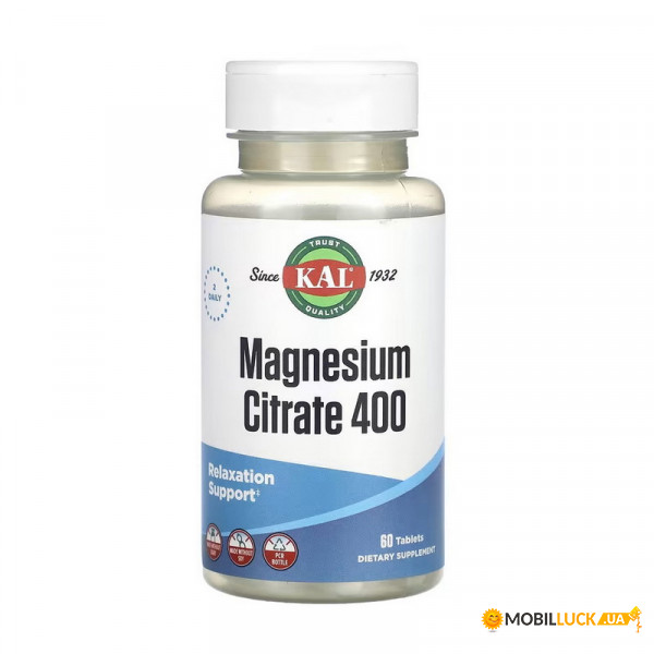  KAL Magnesium Citrate 400 60 tab