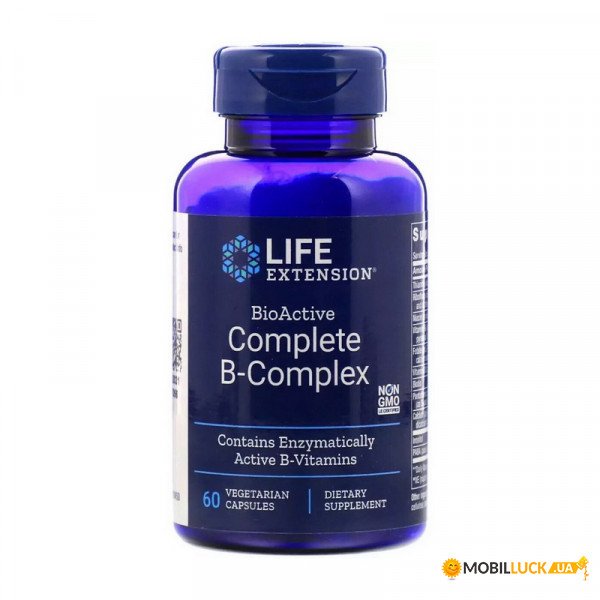  Life Extension BioActive B-Complex Complete 60 veg caps