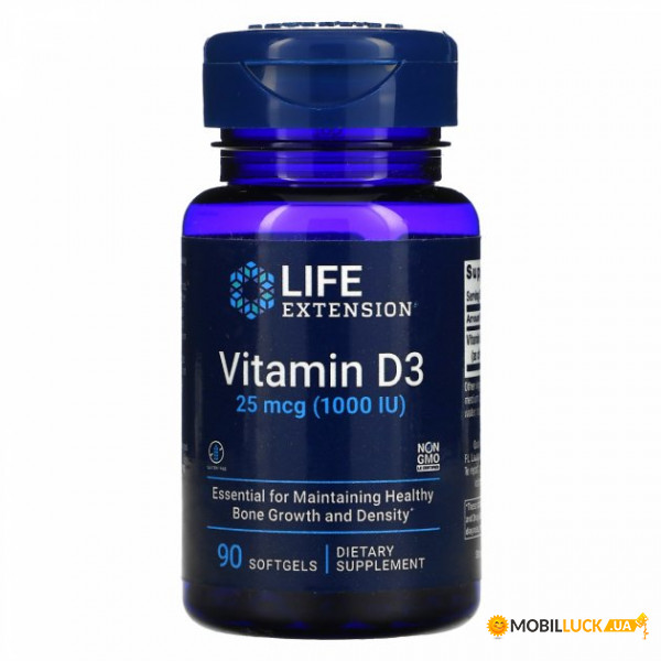 ³ 3, Vitamin D3, Life Extension, 1000 , 90 ' 