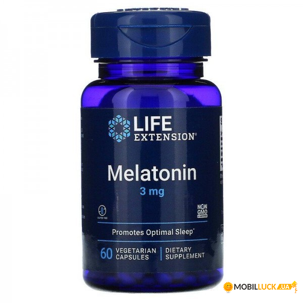 , Melatonin, Life Extension, 3 , 60  (LEX-33006)