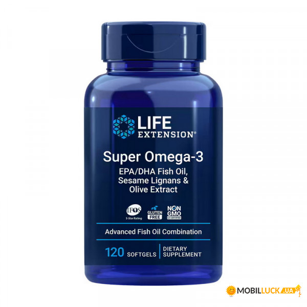  Life Extension Super Omega-3 120 sgels