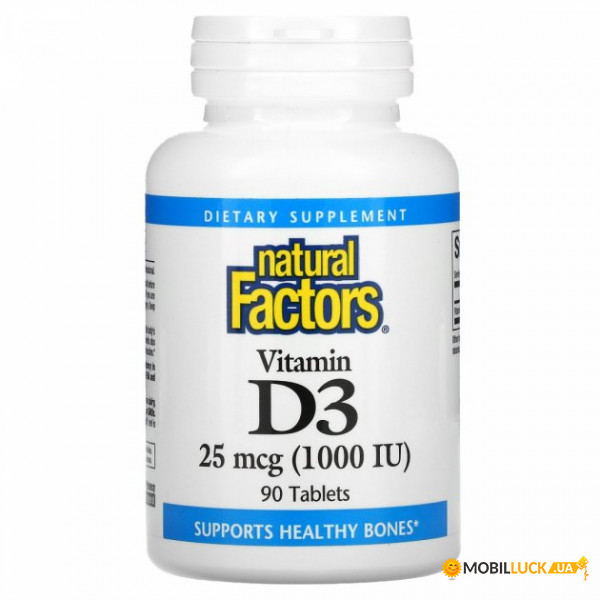 ³ D3, Natural Factors, 1000 , 90 