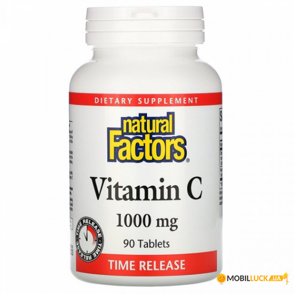 ³ , Vitamin C, Natural Factors, 1000 , 90 