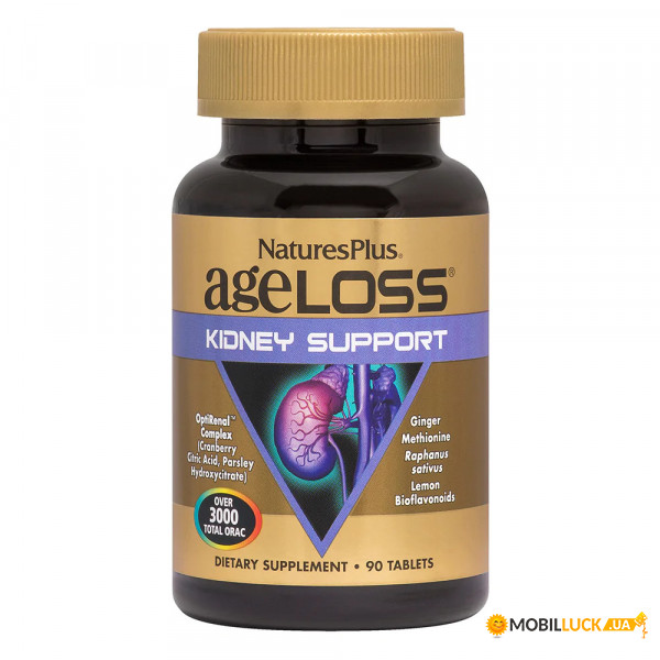  Natures Plus AgeLoss Kidney Support 90  