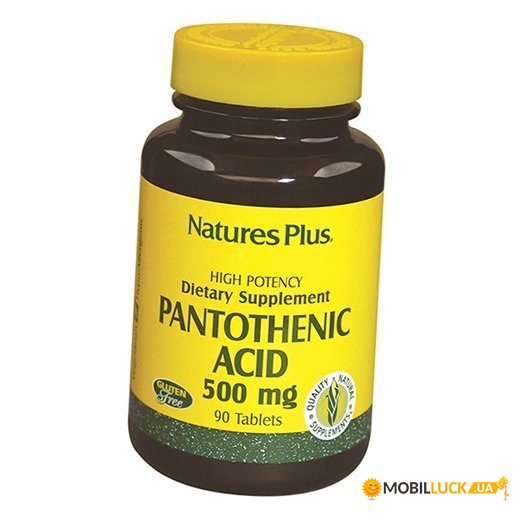  Nature's Plus Pantothenic Acid 500 90  (36375134)