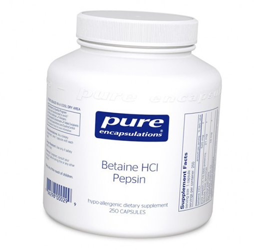  Pure Encapsulations Betaine HCl Pepsin 250  (72361006)