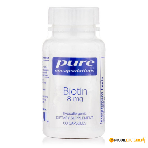 ³   Pure Encapsulations Biotin 8 mg 60 