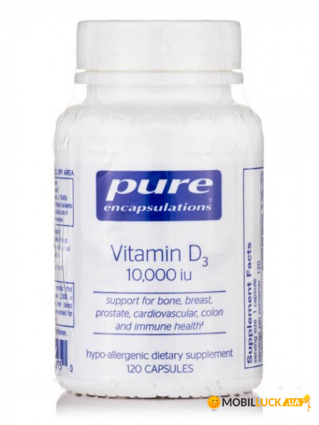  3 Pure Encapsulations Vitamin D3 10000  120 