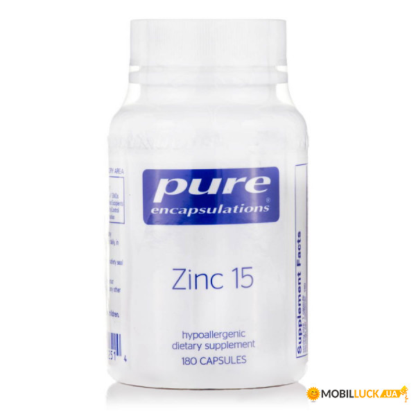 ³   Pure Encapsulations Zinc 15 mg 180 