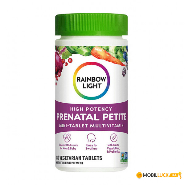  Rainbow Light Prenatal Petite mini-tablets 180 mini-tablets