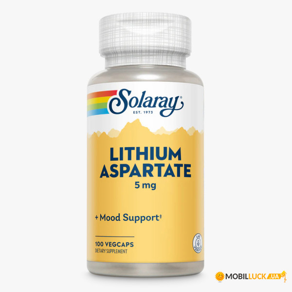 ³ Solaray Lithium Aspartate 5 mg 100 