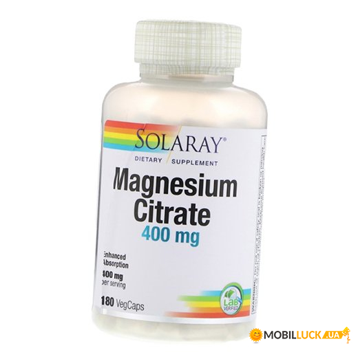 ³ Solaray Magnesium Citrate 400 180 (36411017)